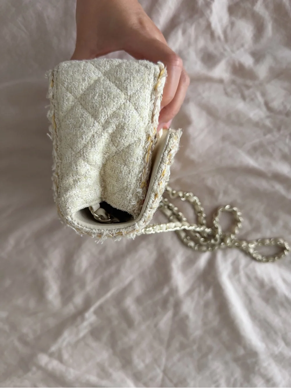 CHANEL cream tweed